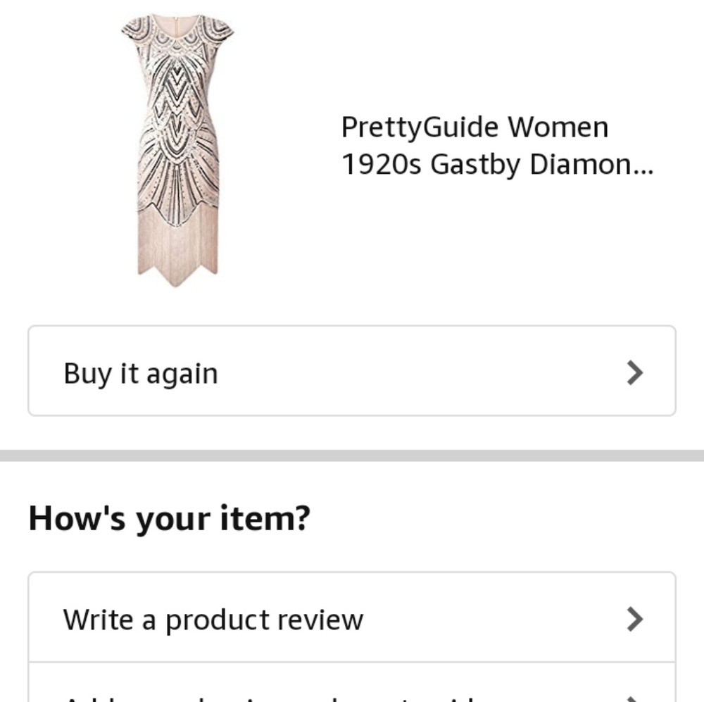 Gatsby flapper dress with accessories.  Size small